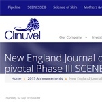 New England Journal of Medicine publishes pivotal Phase III SCENESSE® studies